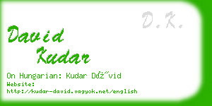 david kudar business card